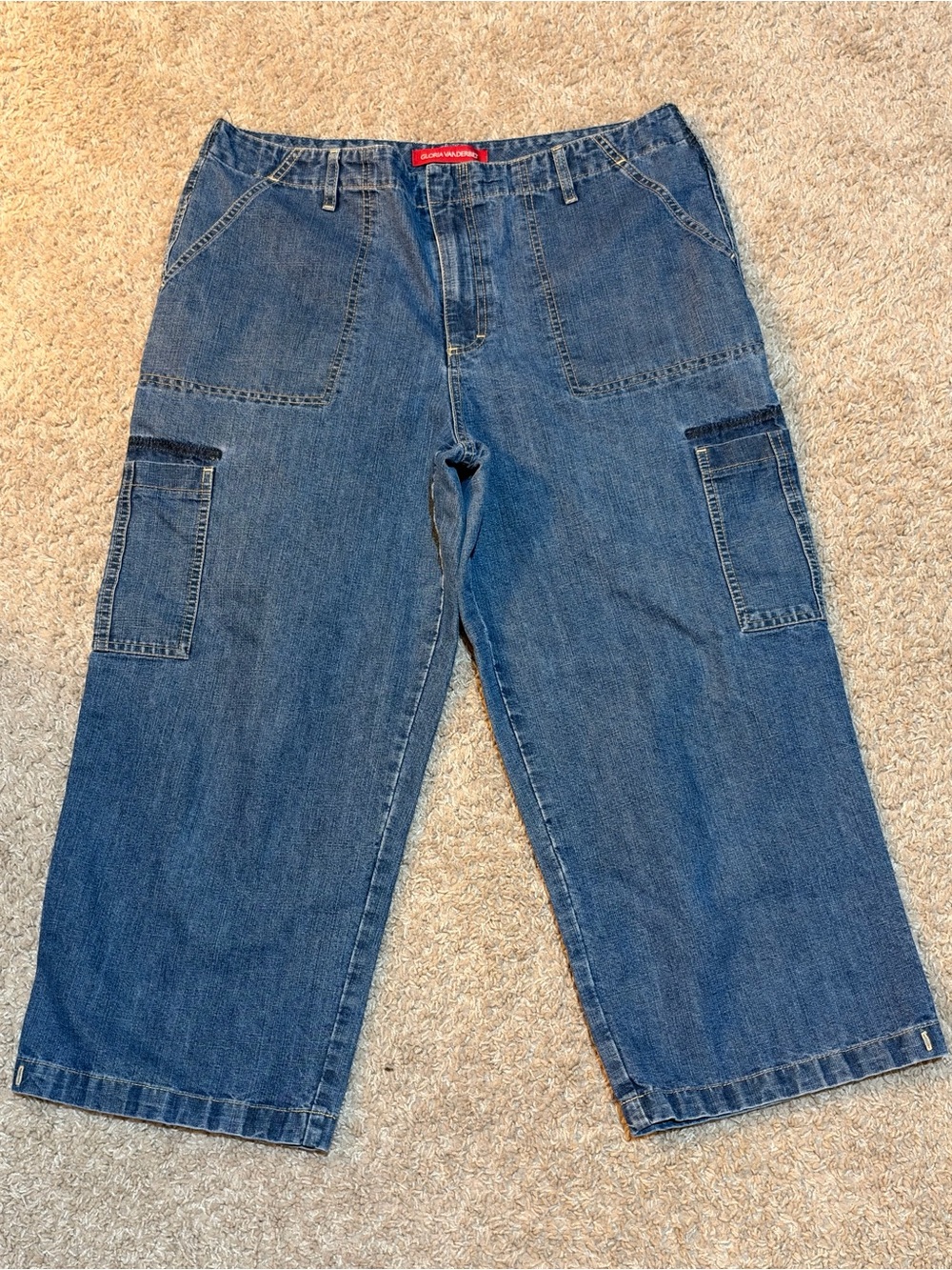 Gloria Vanderbilt Cargo Pocket Jeans Size 16